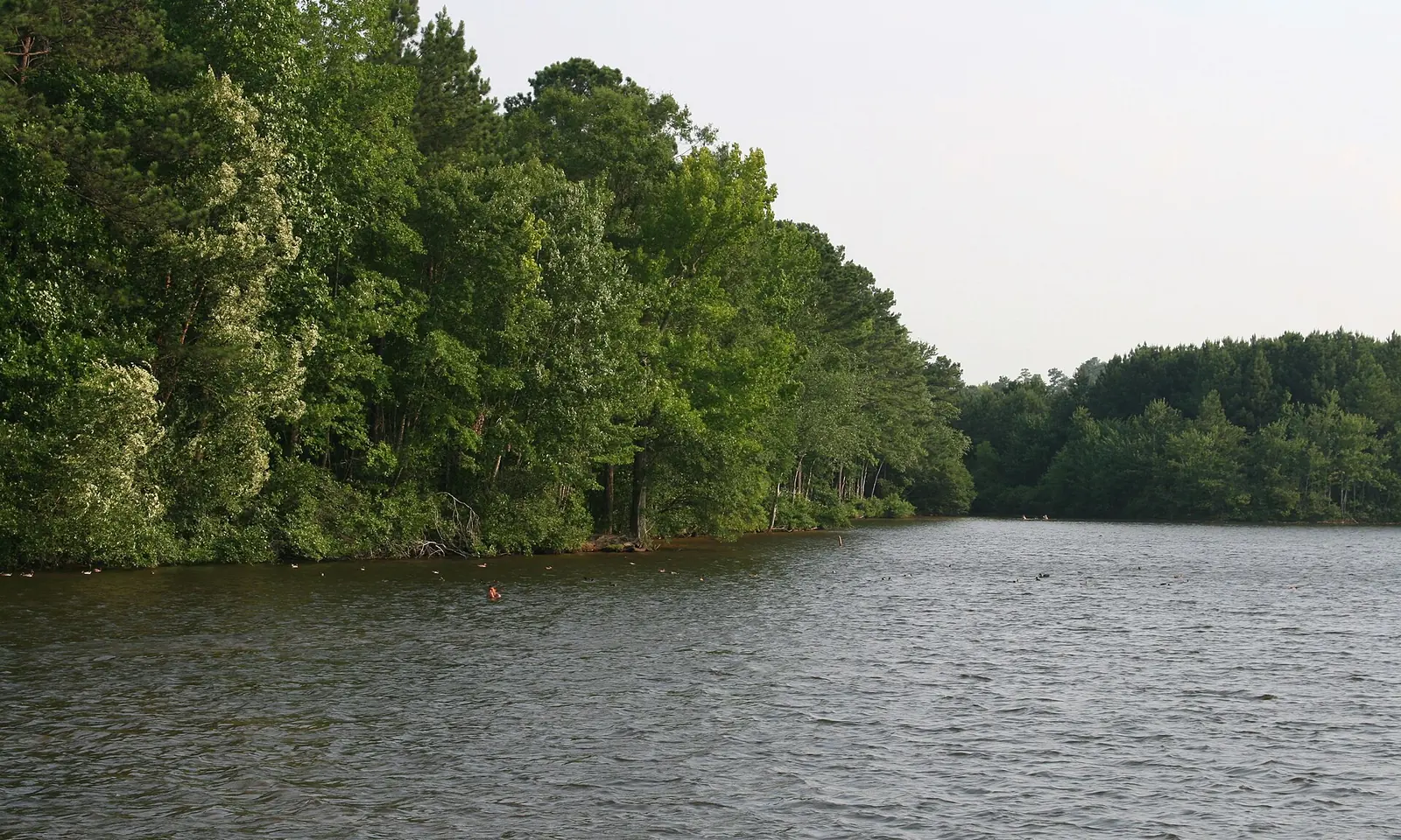 The south end of Lake Peachtree in Peachtree City